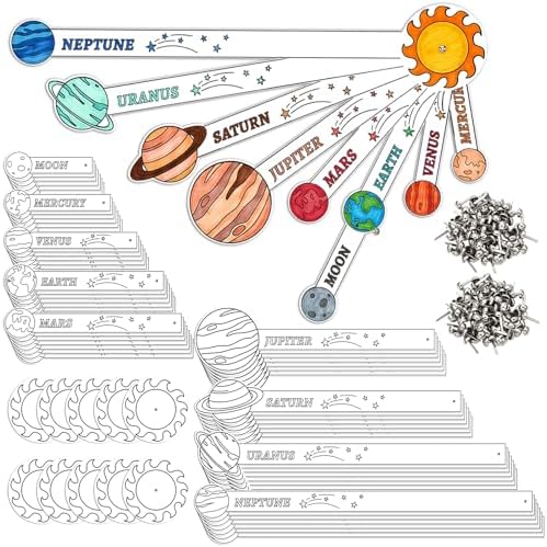 Glenmal 36 Set Solar System Model Kit Kids DIY Space Art Crafts, Blank by Glenmal