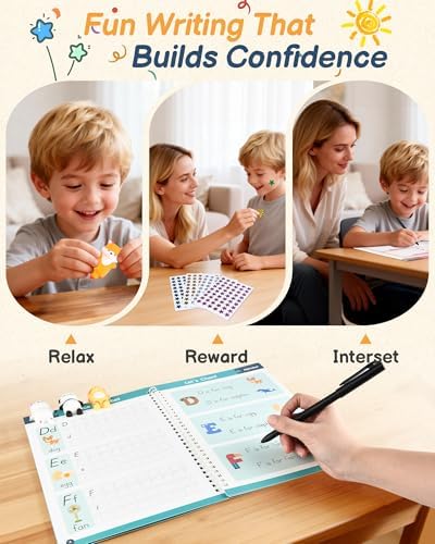 Motor Magic Happy Writer System - Grooved Writing Books for Kids 3-5 - Image 5