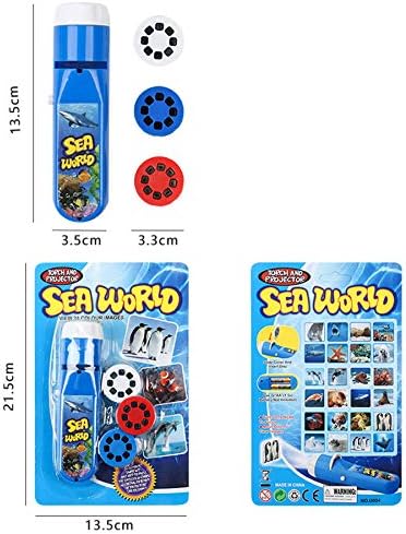 Georgie Porgy Children Projector Toys Educational Science Set Wall Ceiling Tent Torch Flashlight for Kids Gifts for Boys Girls (Wild Animal + Sea World) - Image 4