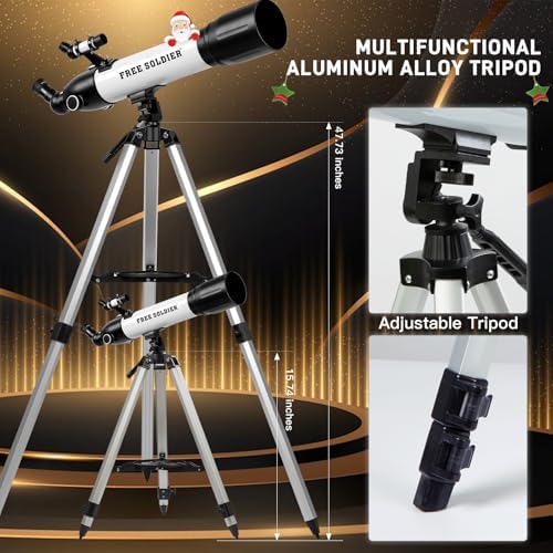 Telescopes for Adults High Powered, 700x90mm AZ Astronomical Professional Refractor Telescope for Beginners Astronomy with Advanced Eyepieces, Cool Astronomy for Christmas, White - Image 5