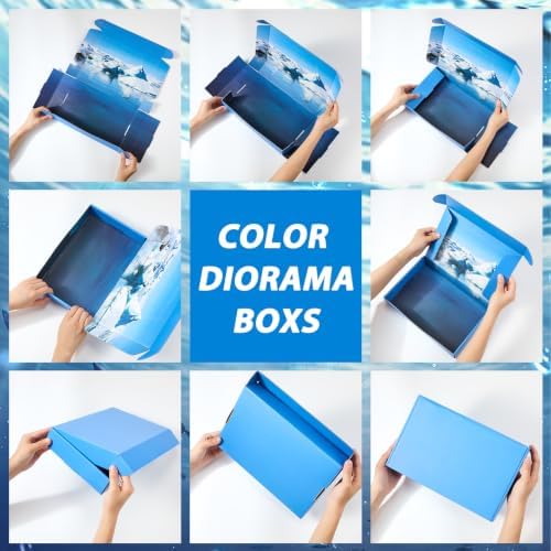 AmazingSpark 15 Pcs Polar Arctic Diorama Box Kit Habitat Project Box Set - Image 4