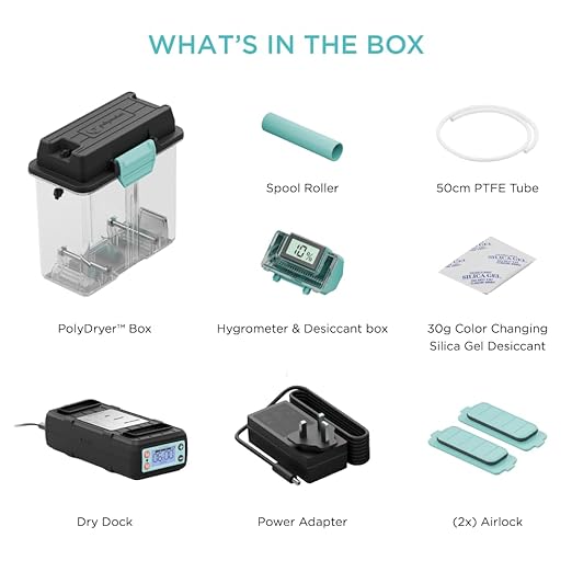 Polymaker 3D Printing Filament Dryer and Storage Box - PolyDryer and PolyDryer Box for Filament Drying and Sealing with Heat Control, Compatible with PA Nylon, PLA, PVB, PETG, ABS, TPU 1.75mm 2.85mm