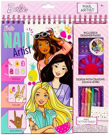 Horizon Group USA Makeup Artist Magazine Kit, Barbie Nail Art - Image 6