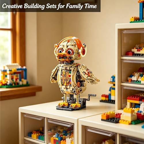 Mechanical Duck Building Blocks Set, STEM Rotating with Moving Wings - Image 7