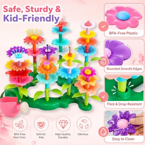 FUNZBO Flower Garden Building Toys Set - STEM Montessori Toys for Girls - Image 6