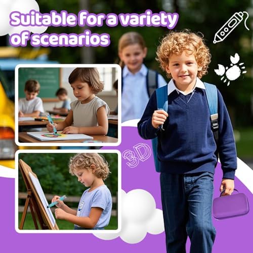 Hard Case Compatible with SCRIB3D P1/Advanced Printing 3D Pen, Purple - Image 6