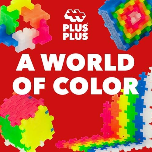 PLUS PLUS Neon Mix Tube - Mini Interlocking Building Blocks Set - Image 5