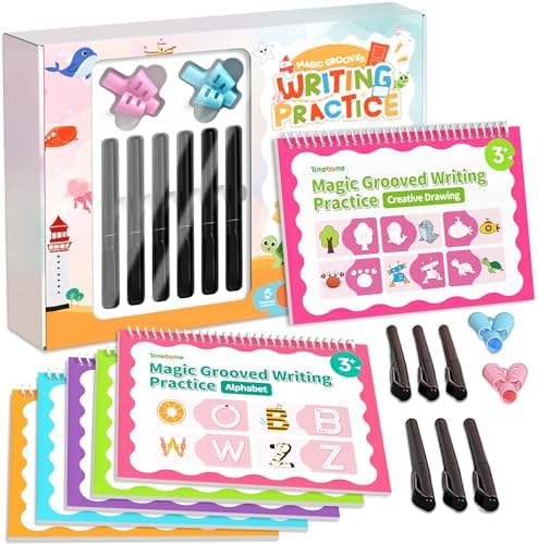 Large Magic Grooved Writing Books for Kids Ages 3-8 by TIMETOME