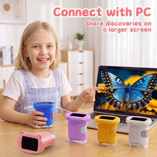 1000X Handheld Digital Microscope for Kids (Pink) - Image 6