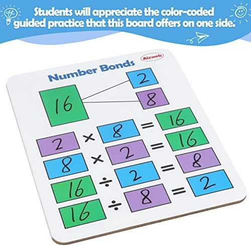 Dry Erase Multiplication Chart Whiteboard, 9" x 12" Multiplication Table Double-Sided Times Table, Math Manipulatives White Board for Kids Students, Classroom and Home, Small White Board Dry Erase - Image 3