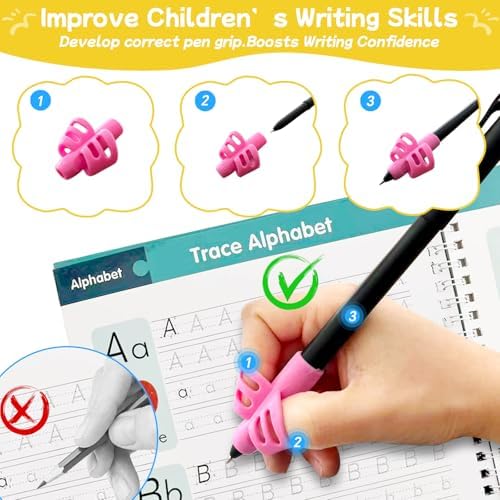 Magic Grooved Writing Practice Books, Reusable Handwriting Practice for Preschool Kids Ages 3-8, Large Tracing Workbooks for Kids 3-6 - Image 4
