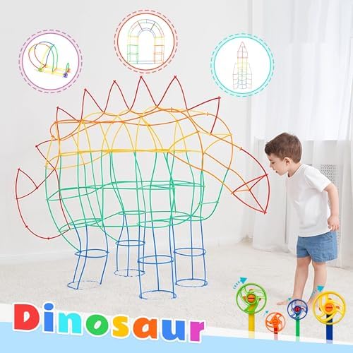 600Pcs STEM Toys Set Straw Constructor Building Blocks Toy for Kids Aged 3+ - Image 3