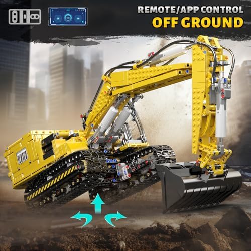 Mould King 13112 Upgraded RC Excavator Building Sets, 2169+ Pieces Building Model Kits, App Remote Control Construction Truck Excavator Science Kits with Motor, STEM Engineering Toys for Teens Adults - Image 3