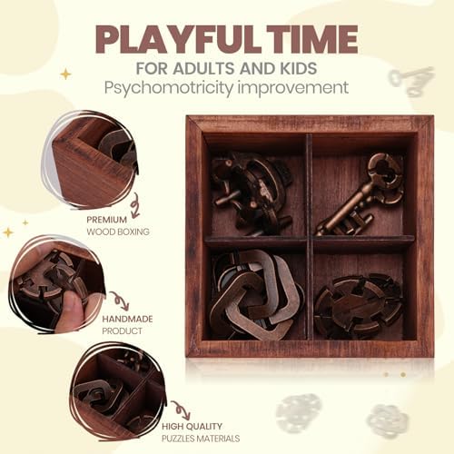 Mytothfy Metal Brain Teaser Puzzles for Adults Teens, 3D Puzzle Game Toys - Image 3