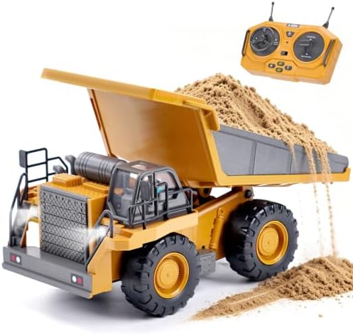 PREPOP Remote Control Dump Truck for Kids, RC Construction Vehicle Toy by PREPOP