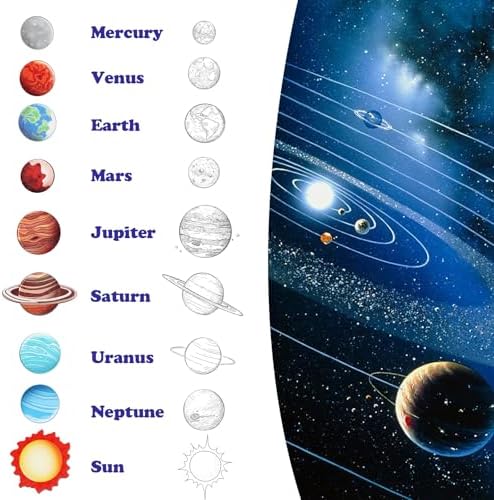 Wooden Solar System Puzzle for Kids, Toddler Montessori Planets Puzzle Toys - Image 3