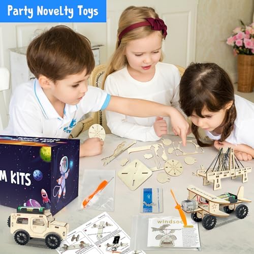 kortes 24Pack STEM Kits for Kids Classroom, Science Building Project Craft for Ages 8 9 10 11 12, 3D Wooden Model Kit, STEM Toys for Boys Girls Birthday Gifts Party Favors School Exchange Gifts - Image 6