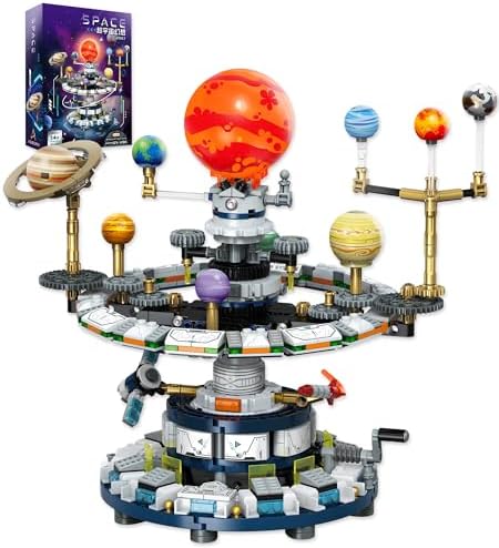 Rotatable Solar System Building Set, Space Exploration Building Blocks Set, Solar System Toys for Birthday for Teens Ages 12-14+ (963pcs) by Loyratche