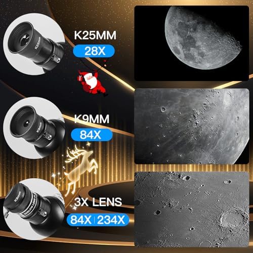 Telescopes for Adults High Powered, 700x90mm AZ Astronomical Professional Refractor Telescope for Beginners Astronomy with Advanced Eyepieces, Cool Astronomy for Christmas, Black - Image 3