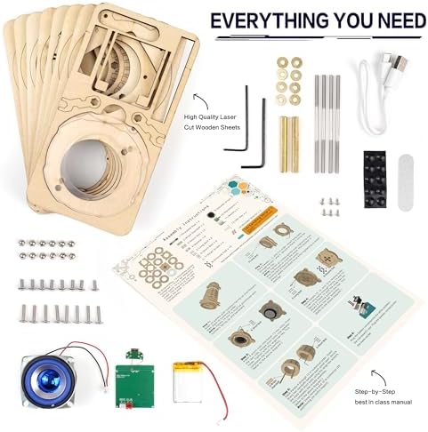STEM DIY Bluetooth Speaker Kit Your Toy for Kids 8-16,Blue 2-Pack - Image 4