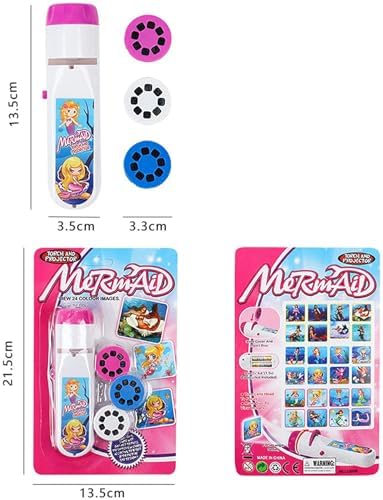 Georgie Porgy Children Projector Toys Educational Science Set Wall Ceiling Tent Torch Flashlight for Kids Gifts for Boys Girls (Mermaid) - Image 3