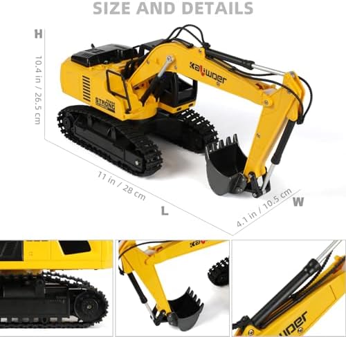 Remote Control Excavator for Boys with Sound & Lights for 40+ Mins Play - Image 3