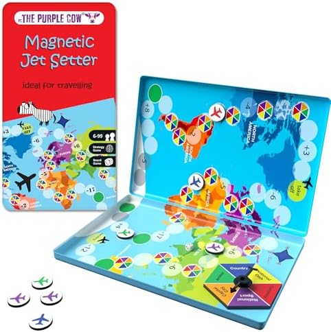 The Purple Cow Magnetic Game Box for kids and adults, Jet Setter by purple-cow