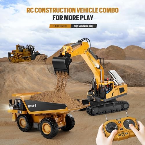 KIDMARKT Remote Control Construction Dump Truck Toy - Construction Toys Vehicle, Toys for Boys 3-5 4-7 8-12 Year Old Kids Christmas Birthday Gift - Image 5