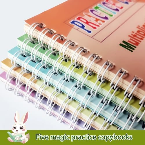 Magic Grooved Practice Copybook 5 Pack with Pens, Groove Reusable Magical Handwriting Workbooks, Tracing Letters Numbers, Math, Kindergarten Sight Words for Kids Ages 3-8 for Preschool(5books+Pens） - Image 6