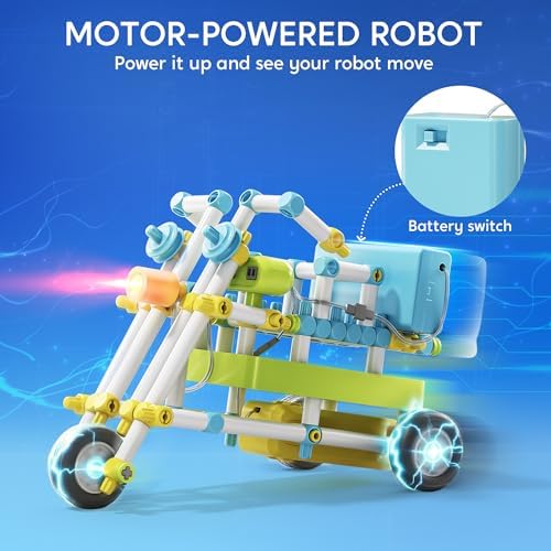 JOVA Klever Kits 36-in-1 Motor Robotic Kits, Make Your Own Kids Craft Kits Educational STEM Toys for Ages 8-13 Boys and Girls, Science Gifts for 8 Years Old - Image 3