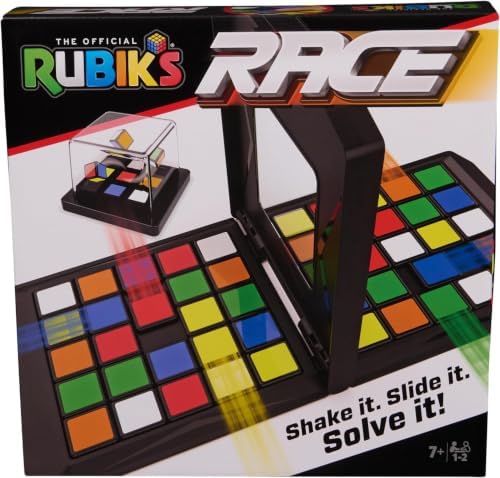 Rubik's Race, Classic Fast-Paced Strategy Sequence Brain Teaser Travel Board Game Two-Player Speed Solving Face-Off, Packaging May Vary, for Adults & Kids Ages 7+ (Pack of 6) by Rubiks