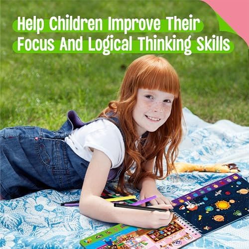 SpriteGru Search & Find Book, 30 Dry Erase Activities Game Pad, Reusable & Erasable Montessori Learning Toy Educational Games Autism Sensory Toys for Preschool Girls and Boys Ages 3, 4, 5, 6 - Image 3