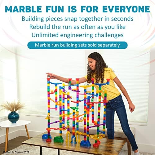 Marble Genius Glow in the Dark Marbles for Marble Run - 50 Pieces, Multicolor, Medium, Ages 4 & Up - Light-Up LED Orbs for Race Track & Colorful Play - Image 4