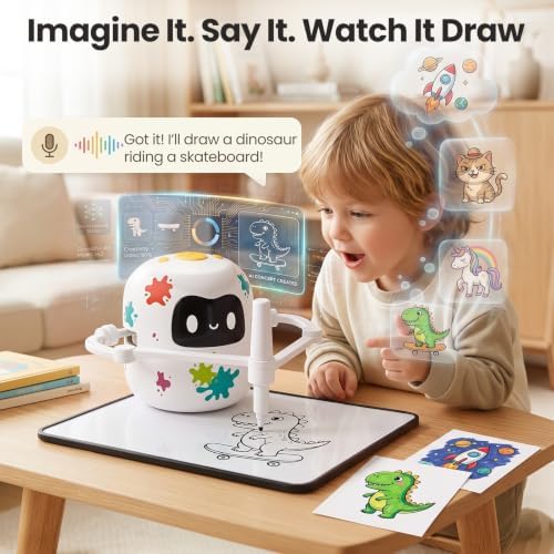 Mewaii Drawing Robot for Kids, AI Robot with Voice-Activated, Learning Toys - Image 2