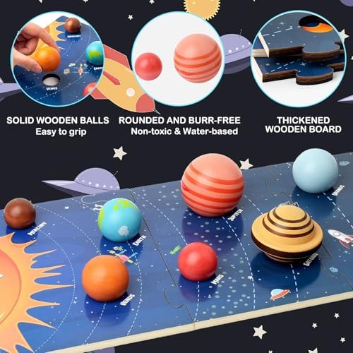 Planets Toys, Solar System Model Kit for Kids Ages 3, Space Science Toys for Toddlers - Image 2