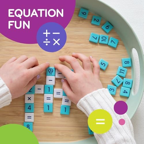 Mobi Educational Math Game - Addition, Subtraction, Multiplication and Division in a Crossword Grid, Numerical Function Tiles, Learning Math Games Kids - for Children Ages 8+ - Image 6