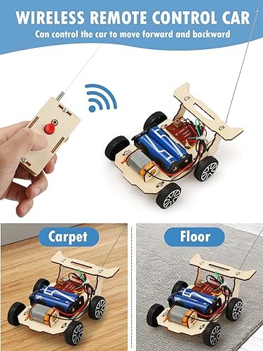 STEM Kits for Kids 6-8-10-12, Toys for 8 9 10 11 12 13 Year Old Boys and Girls, 10 in 1 Model Car Kits, Gifts for Boys 8-12, Wooden 3D Puzzles, STEM Projects, Science Educational Crafts Building Kit - Image 6