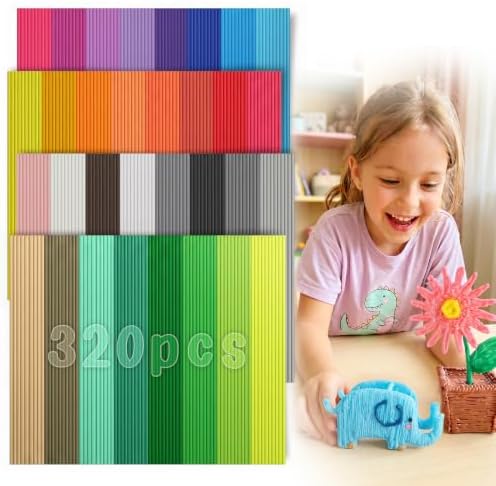 Biubee 2.5mm 32Color 3D Pen Filament Refills Only Fit for 3Doodler Start+ by Biubee
