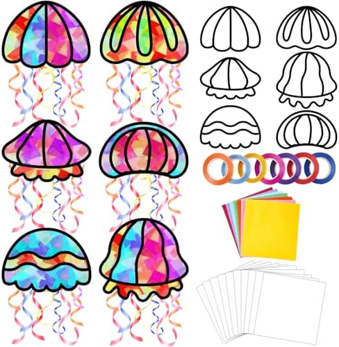 Qyeahkj 36Set Jellyfish Suncatchers Crafts Kit for Kids by Qyeahkj