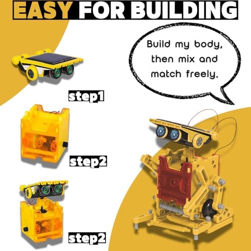 12-in-1 STEM Solar Robot Kit, Solar Powered Science Building Toys for Boys Age 8-12, Educational Robotics Learning Experiment Set for Kids - Image 4