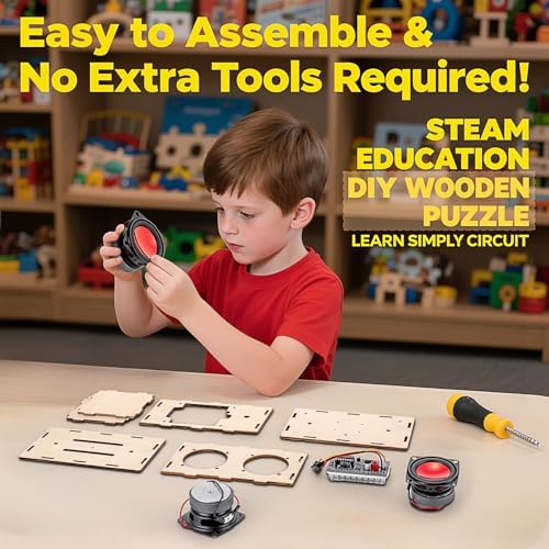 STEM Kit for Kids & Adults Age 8-12, Build Your Own Bluetooth Speaker - Image 3
