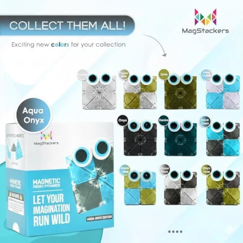 MagStackers Magnet Fidgets for Kids - 22 Pc Magnetic Tiles Toy Building Set with Tetrahedron and Tripyramidal Magnet Blocks for 5+ Years - Reduce Fidgeting and Create 1000+ Fun Creatures and Designs - Image 5