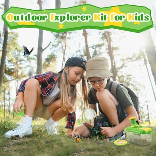 Bug Catcher Kit for Kids - Outdoor Explorer Kit Insect Catching Toys Nature Adventure Set for Boys 3 4 5 6 7 8 Year Old(Green & Pink) - Image 2