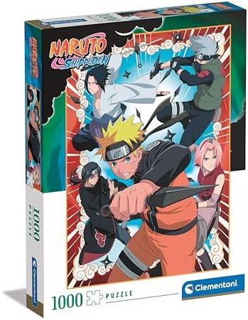 Clementoni 39833 Shippuden Shippuden-1000 Jigsaw Puzzle, Vertical, Fun for Adults, Manga, Anime, Made in Italy, 1000 Pieces Naruto by Clementoni
