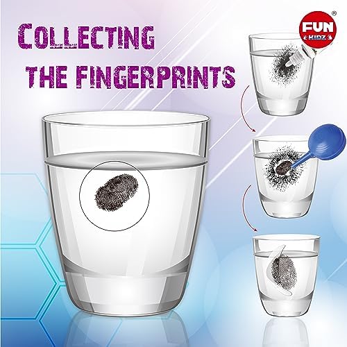 Detective Fingerprint Kit for Kids Ages 8-12, FunKidz Spy Gear Pretend Play STEM Science Kit Project with Crime Scene Investigations Educational Class Tools for Boys Girls - Image 6