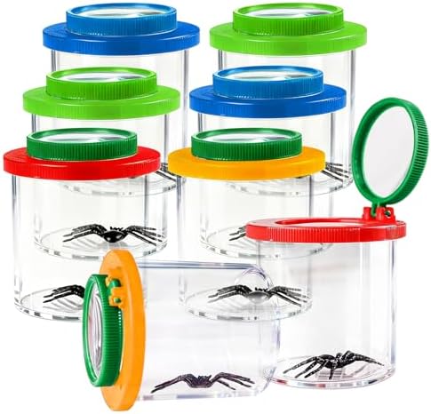 Lightning Bug Jar, Firefly Jar Bug Viewer for Kids Children Nature Exploration, 8 Pack by PetalPursuit