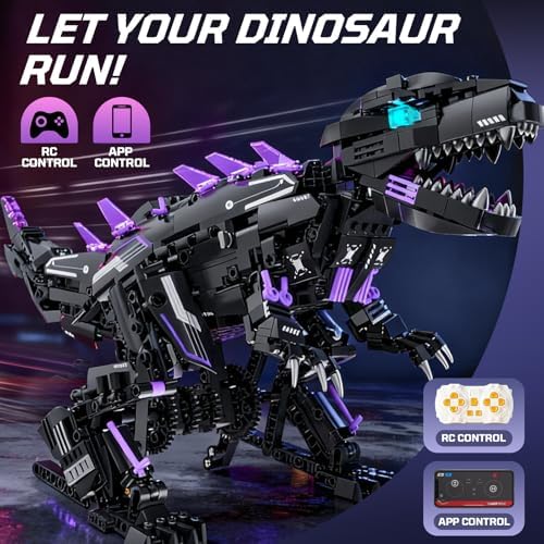 DOLIVE STEM 5 in1 Dinosaurs Building Kits for Kids Ages 8-14, Remote Control and App Controlled Dinosaur Figures Toy, Birthday Gift for 8 9 10 11 12+ Years Old - Image 2