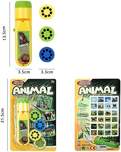 Georgie Porgy Children Projector Toys Educational Science Set Wall Ceiling Tent Torch Flashlight for Kids Gifts for Boys Girls (Wild Animal) - Image 3
