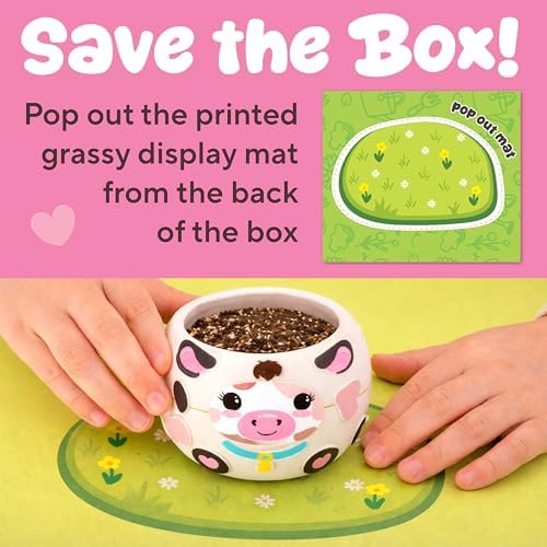 Creativity for Kids Plant-a-Pet Barnyard Pig Kit | Decorate, Plant & Grow Your Own Pet | Chia Seed Gardening Craft | Spring Crafts & Screen-Free Kids Activity (Ages 6+) - Image 6