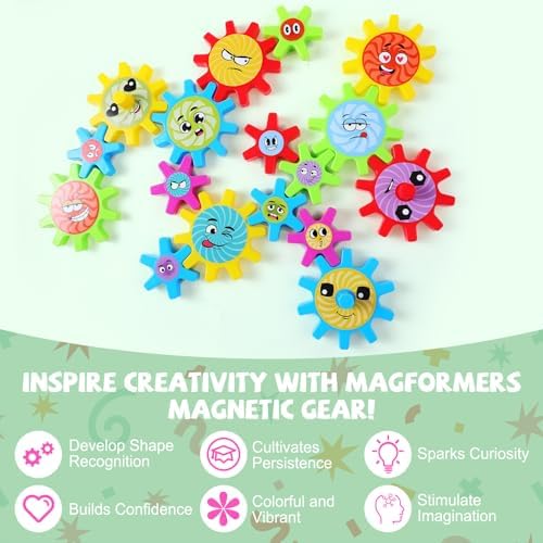 Relaxweex Magnetic Gears Interchangeable for Fridge,36 Pcs,Emoticon - Image 6